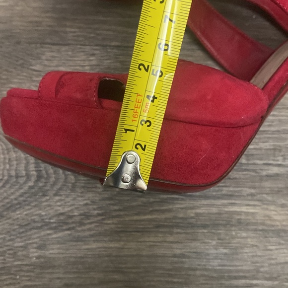 Miu Miu | Red Suede strappy Heels | 39 1/2 - Picture 7 of 11
